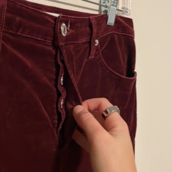 Re/Done Originals Velvet High Rise Ankle Crop Jeans Women’s Size 26 Pants Red - Picture 6 of 10